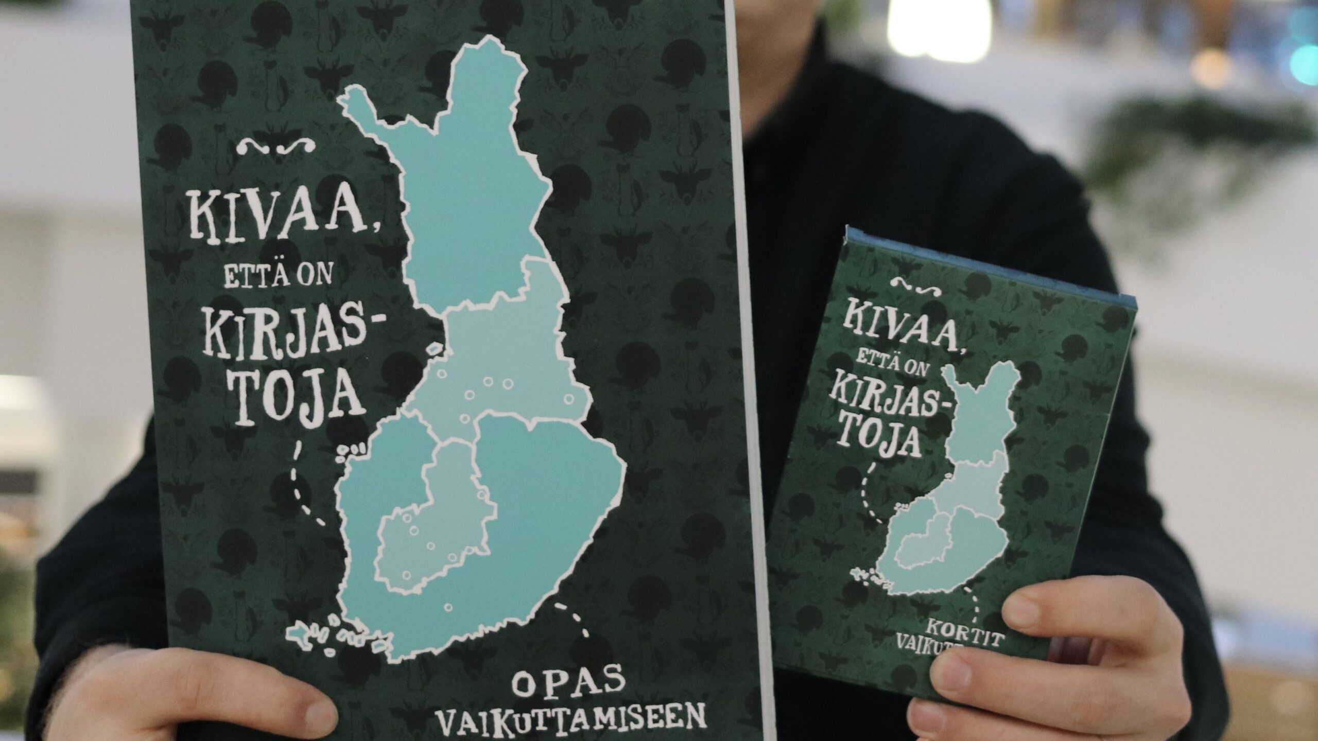 Kivaa, että on kirjastoja -vaikuttamisopas ja vaikuttamiskortit